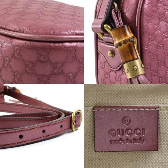 GUCCI Shoulder Bag Guccisima Leather Metallic Pink Women's 309538 - Picture 4 of 5